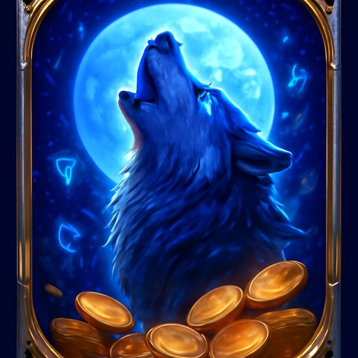 558H Wolf Gold চাঁদের ব্যাকড্রপ